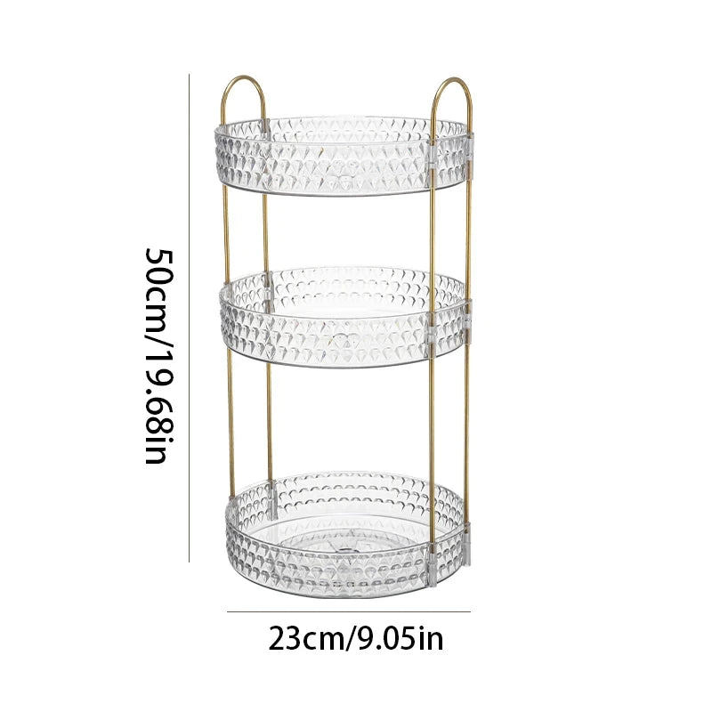 Transparent Rotating Perfume Display Rack