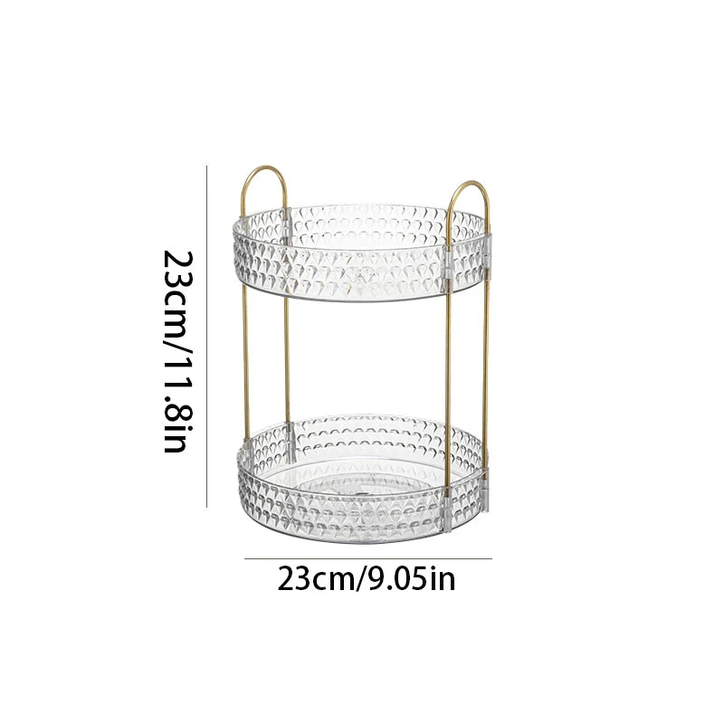 Transparent Rotating Perfume Display Rack