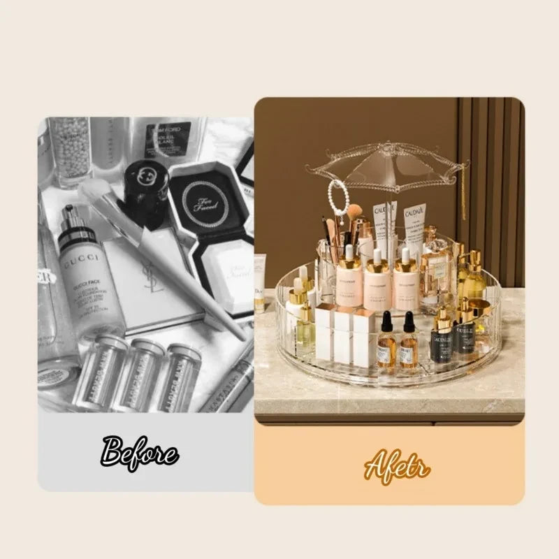 Rotating Acrylic Cosmetic Organizer