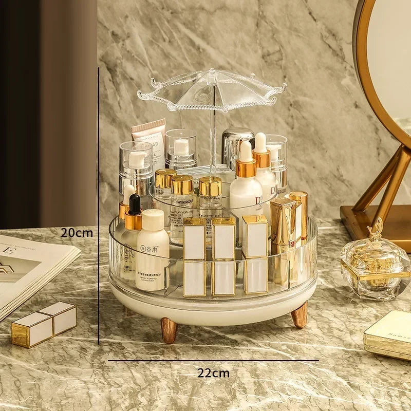 Rotating Acrylic Cosmetic Organizer