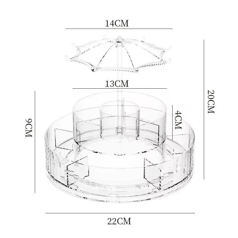 Rotating Acrylic Cosmetic Organizer