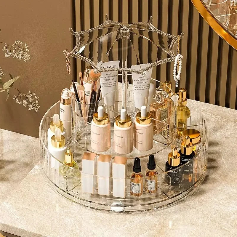 Rotating Acrylic Cosmetic Organizer