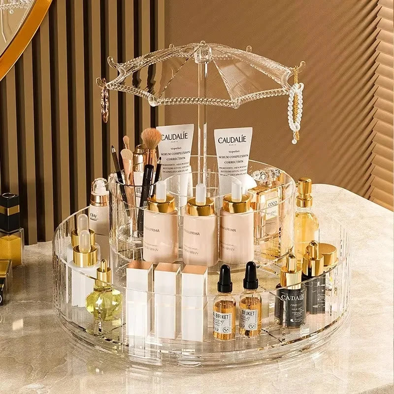 Rotating Acrylic Cosmetic Organizer