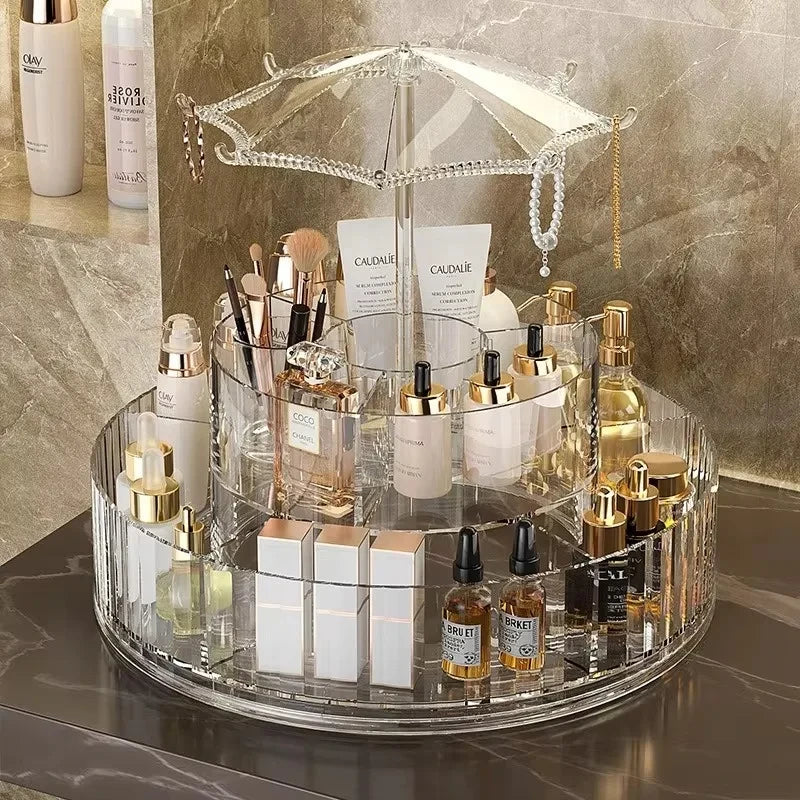 Rotating Acrylic Cosmetic Organizer