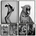 Vintage Leopard Glamour Wall Art