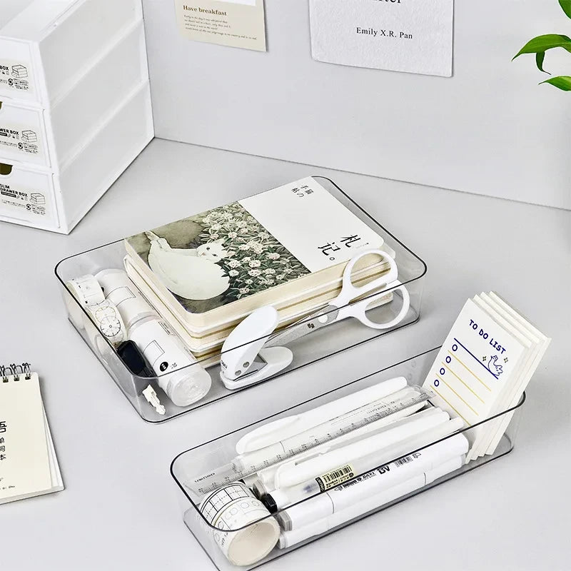 Clear Bathroom Drawer Organizer Set